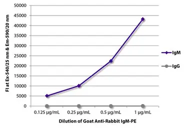 Goat Anti-Rabbit IgM antibody, pre-adsorbed. GTX00940