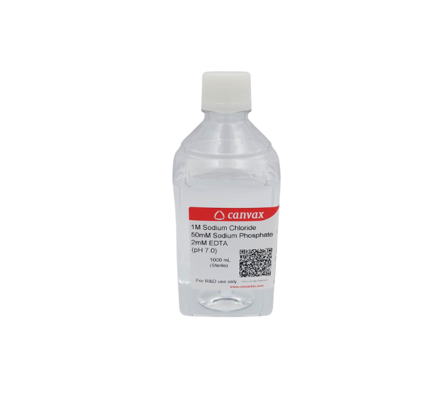 1M Sodium Chloride, 50mM Sodium Phosphate, 2mM EDTA – Canvax 1M Sodium Chloride, 50mM Sodium Phosphate, 2mM EDTA Buffer – Canvax