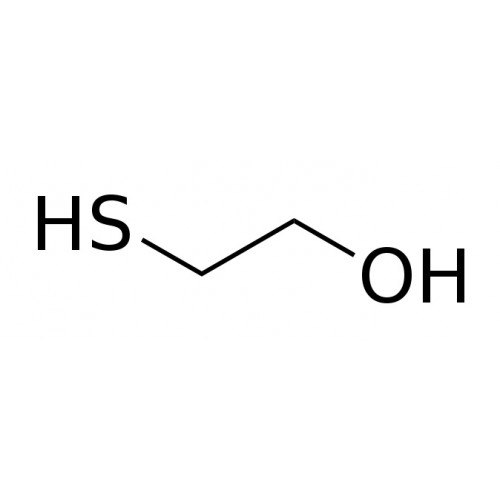 Chemical structure of beta Mercaptoethanol.